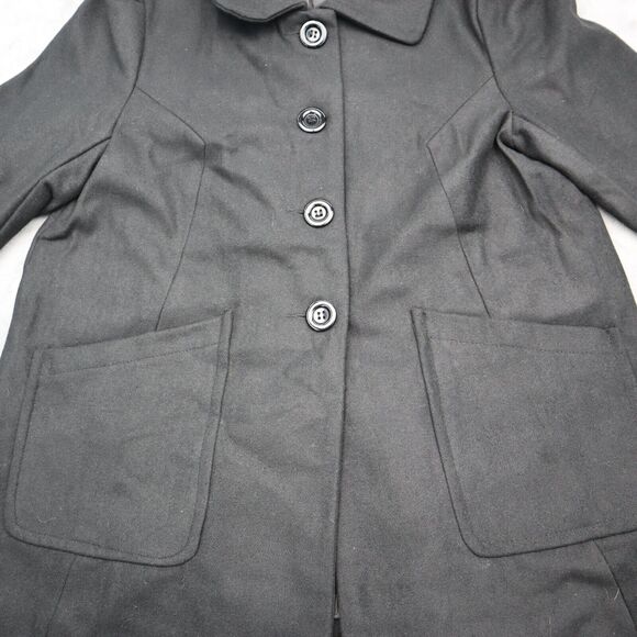 Ambiance Apparel Jacket Womens L Black Long Sleeve Button Down Collared Pockets - Picture 12 of 16